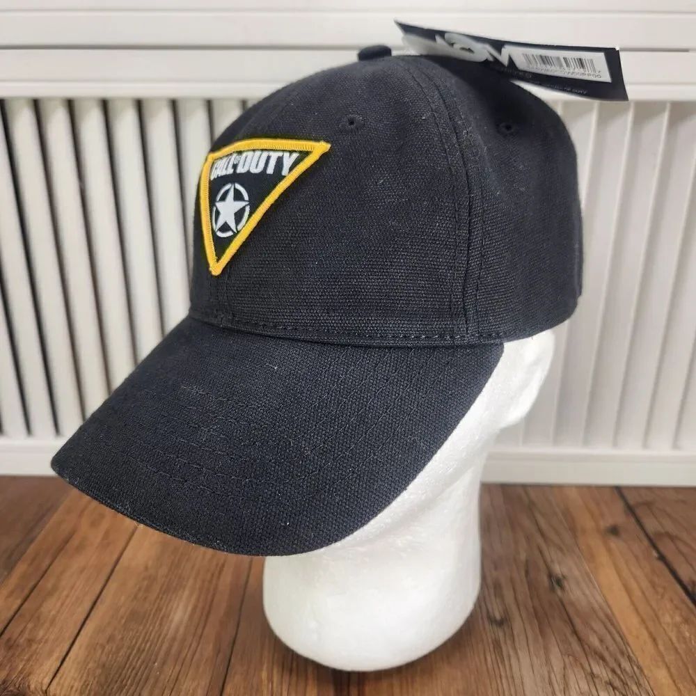 Activision Call of Duty Hat Cap Strap Back Black Gaming 2017 Teen Patch Logo War
